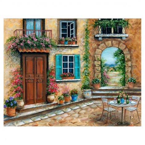 2019 Peinture À L'Huile Jardin - 5D Kit Broderie Diamants/Diamond Painting QB53511