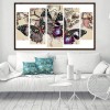 Tableau De Papillon Violet Et Noir - 5D Kit Broderie Diamants/Diamond Painting QB82037