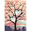 Tableau D'Arbre D'Amour Rose - 5D Kit Broderie Diamants/Diamond Painting VM9419